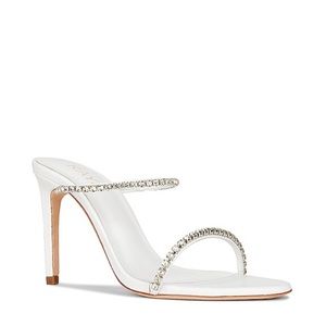 RAYE White Crystal-Embellished Strappy Stiletto Heels